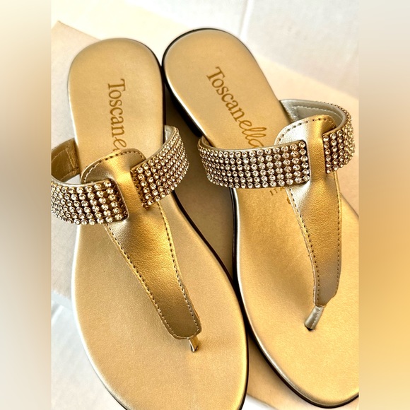 Toscanella Made in Italy Primo Sandal Rhinestone New in box!! - Picture 5 of 8